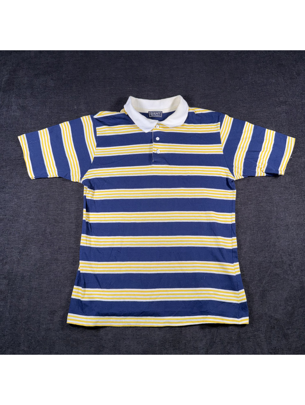 GANT The Rugger Men's Striped Polo Shirt Blue Yellow White